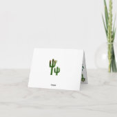 Mexican Cactus Themed Party Faltt Dankeschön Card Dankeskarte (Rückseite)