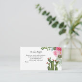 Mexican Cactus Undies Raffle Enclosure Card Begleitkarte (Stehend Vorderseite)