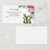 Mexican Cactus Undies Raffle Enclosure Card Begleitkarte (Vorne/Hinten)
