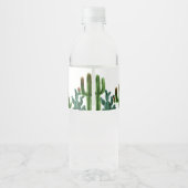Mexican Cactus Water Bottle Labels Wasserflaschenetikett (Rückseite)