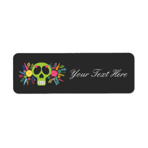 Mexican Calavera Sugar Skull Floral Edgy Boutique