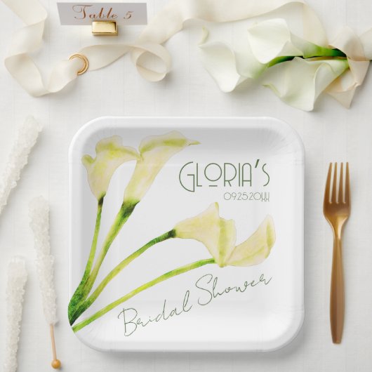 Mexican Calla Lily Brautparty Pappteller (Hochzeit)