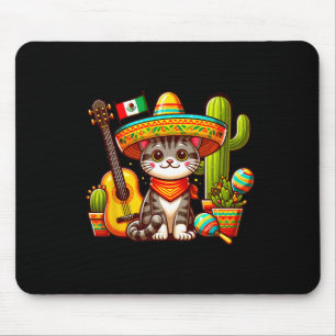 Mexican Cat Cinco De Mayo Kitten Let's Fiesta Viva Mousepad