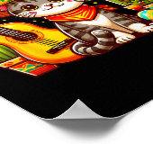 Mexican Cat Cinco De Mayo Kitten Let's Fiesta Viva Poster (Ecke)