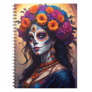 Mexican Catrina Moonlight Notizblock