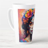 Mexican Catrina watercolor Milchtasse (Linke Ecke)