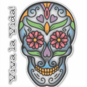 Mexican Cavalera Sugar Skull Aufkleber (Vorderseite)