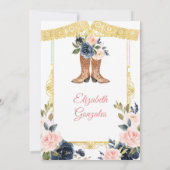 Mexican Charro Boots Quinceanera Einladung (Rückseite)