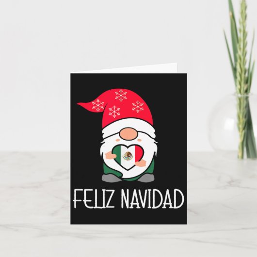 Mexican Christmas Gnome Feliz Navidad Mexico Karte (Vorderseite)