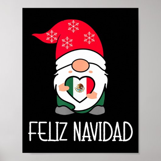 Mexican Christmas Gnome Feliz Navidad Mexico Poster (Vorne)