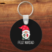 Mexican Christmas Gnome Feliz Navidad Mexico Schlüsselanhänger (Vorderseite)