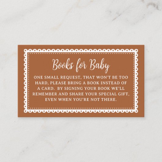 Mexican Cielito Lindo Baby Shower Books for Baby Begleitkarte (Vorderseite)