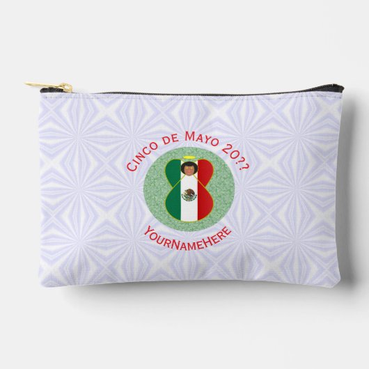 Mexican Cinco de Mayo Angel Personalisiert Small Zubehörtasche (Vorderseite)