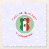Mexican Cinco de Mayo Angel Personalisiert Untersetzer (Vorderseite)