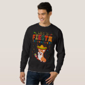 Mexican Cinco De Mayo Fiesta Let's Fiesta Corgi Sweatshirt (Vorne ganz)