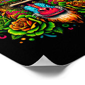 Mexican Cinco De Mayo Let's Fiesta Party Baboon Mo Poster (Ecke)