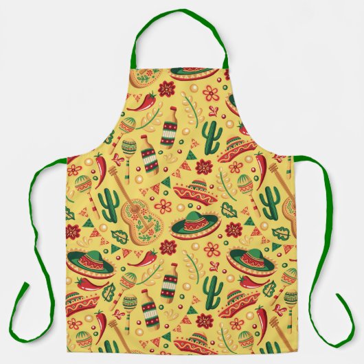 Mexican Cinco De Mayo Pattern Apron Schürze (Vorderseite)