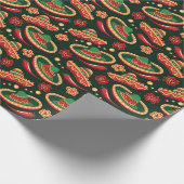Mexican Cinco De Mayo Pattern  Geschenkpapier (Ecke)