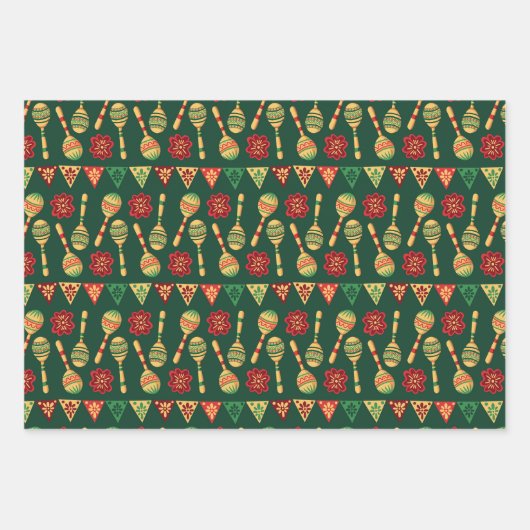 Mexican Cinco De Mayo Pattern Geschenkpapier Set (Vorderseite 2)