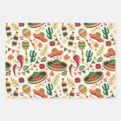 Mexican Cinco De Mayo Pattern  Geschenkpapier Set (Vorderseite 3)