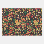 Mexican Cinco De Mayo Pattern Geschenkpapier Set (Vorderseite)