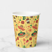 Mexican Cinco De Mayo Pattern Pappbecher (Rechts)