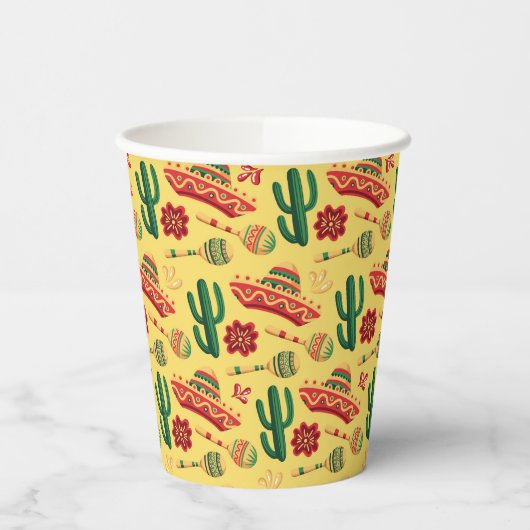 Mexican Cinco De Mayo Pattern Pappbecher (Links)