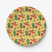 Mexican Cinco De Mayo Pattern Pappteller (Vorderseite)