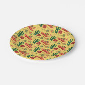 Mexican Cinco De Mayo Pattern Pappteller (Schrägansicht)