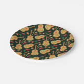 Mexican Cinco De Mayo Pattern Pappteller (Schrägansicht)