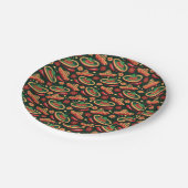Mexican Cinco De Mayo Pattern Pappteller (Schrägansicht)