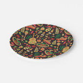 Mexican Cinco De Mayo Pattern  Pappteller (Schrägansicht)