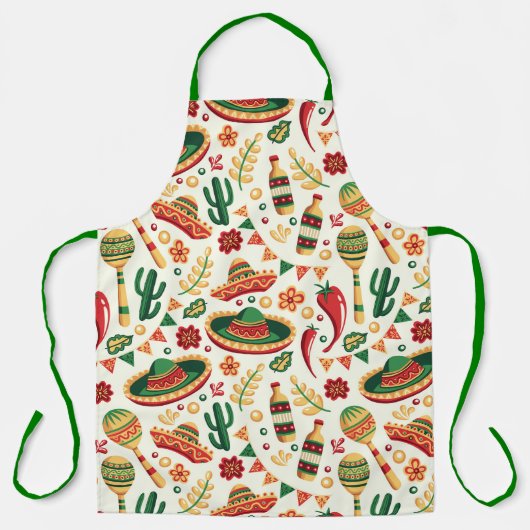 Mexican Cinco De Mayo Pattern Schürze (Vorderseite)