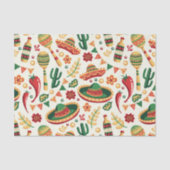 Mexican Cinco De Mayo Pattern  Seidenpapier (Vorderseite)