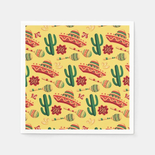 Mexican Cinco De Mayo Pattern  Serviette (Vorderseite)