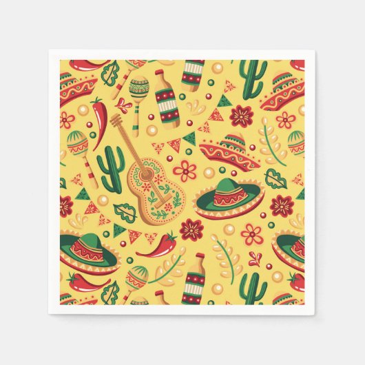 Mexican Cinco De Mayo Pattern Serviette (Vorderseite)
