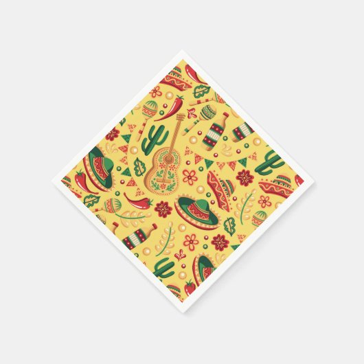 Mexican Cinco De Mayo Pattern  Serviette (Ecke)