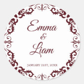 Mexican Clay Wedding Sticker – Papel Picado (Vorderseite)