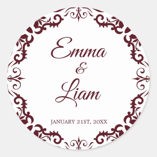 Mexican Clay Wedding Sticker – Papel Picado (Vorderseite)