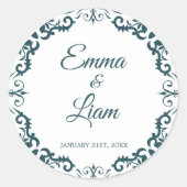 Mexican Clay Wedding Sticker – Papel Picado (Vorderseite)