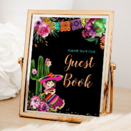 Mexican Colorful Fiesta Floral Birthday Gästebuch