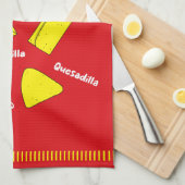 Mexican Cooking Food Illustration Red Geschirrtuch (Viertel Falte)