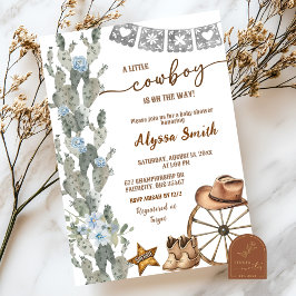 Mexican Cowboy is on the way Baby Shower Einladung