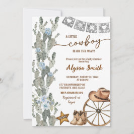 Mexican Cowboy is on the way Baby Shower Einladung
