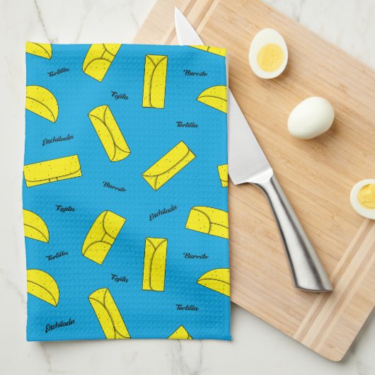 Mexican Cuisine Tortilla Burrito Fajita Enchilada Geschirrtuch (Viertel Falte)