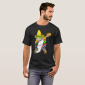 Mexican Dabbing Gnome Cinco De Mayo Poncho Sombrer T-Shirt (Vorne ganz)