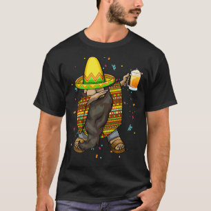 Mexican Dabbing Gnome Cinco De Mayo Sombrero Beer T-Shirt