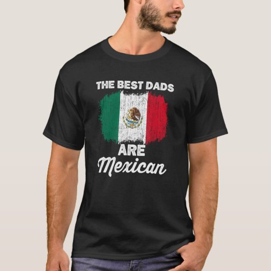 Mexican Dad For Men Mexicana Mexico Flag Fathers D T-Shirt (Vorderseite)