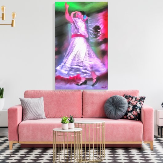 Mexican Dancer 0175 Leinwand Art Print (Insitu (Wohnzimmer))