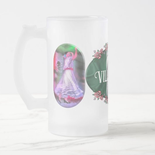 Mexican Dancer & Flag 0175 Mattglas Bierglas (Links)